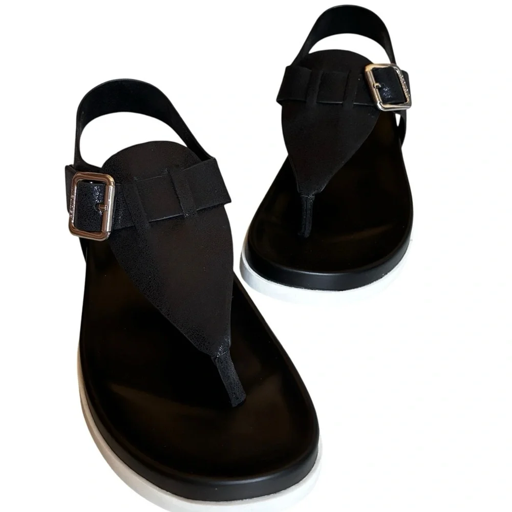 Urban Sport By J Slides Black Metallic Luxe Freya Size 8